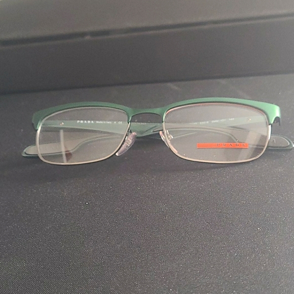Prada Accessories - Prada sport eyeglasses metallic Green VPS 53D